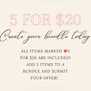 ❤️‍🔥5 for $20 SALE - SEE DETAILS 💕